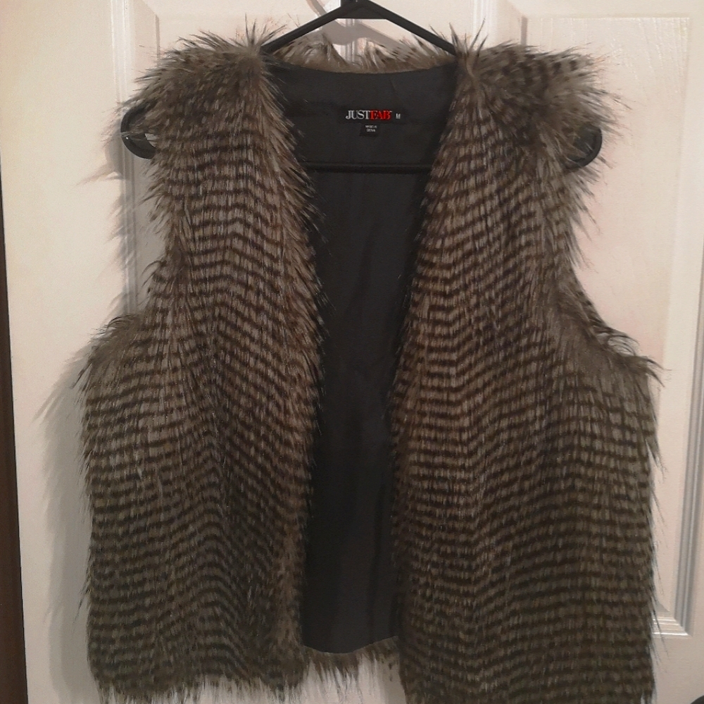 Faux fur vest